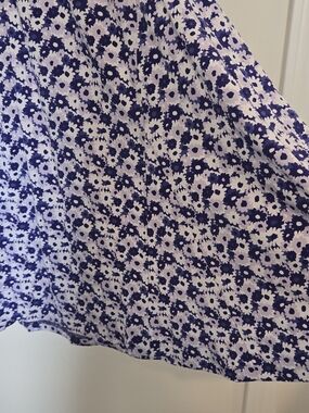Michael Kors Purple Daisy Print Skirt